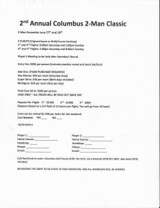 2nd Annual Columbus 2-Man Classic